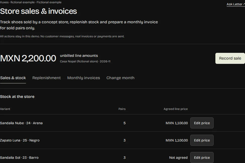 Store sales & invoices